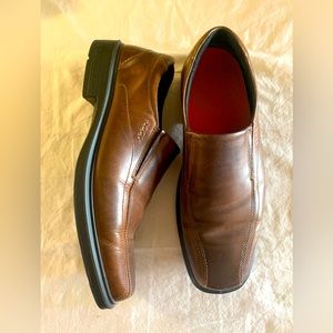 Ecco Metropole London Mens Leather Dress Shoes, Color: Saddle, Size: 13M